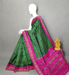 PRKSILWS4O05SICC03- light weight Ikat silk saree