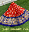 PSDHZSLG4V13ITDC23- Zero size Ikat silk lehenga