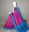 PRKSILWS4O05SICC07- light weight Ikat silk saree