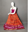 PRIHFSLG4D25SZCD15- Free Size Ikat Silk Lehenga