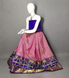 PRIHFSLG4D25SZCD05- Free Size Ikat Silk Lehenga