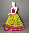 PRIHFSLG4D25SZCD35- Free Size Ikat Silk Lehenga