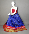 PRIHFSLG4V11SZDC12- Free Size Ikat Silk Lehenga