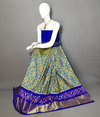 PRIHFSLG4D25SZCD22- Free Size Ikat Silk Lehenga