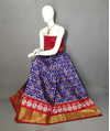 PRIHFSLG4D25SZCD17- Free Size Ikat Silk Lehenga