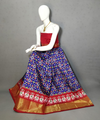 PRIHFSLG4V11SZDC02- Free Size Ikat Silk Lehenga