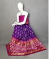 PRIHFSLG4V11SZDC08- Free Size Ikat Silk Lehenga