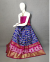 PRIHFSLG4V11SZDC07- Free Size Ikat Silk Lehenga