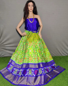 PSSIFSLG4O09SZCD27- Free Size Ikat Silk Lehenga