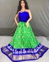 PSSIFSLG4V12SZCD02- Free Size Ikat Silk Lehenga