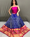 PSSIFSLG4V25SZCC05- Free Size Ikat Silk Lehenga