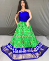 PSSIFSLG4V25SZCC21- Free Size Ikat Silk Lehenga