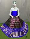 PSRGFSLG4V11SZCC51- Free Size Ikat Silk Lehenga