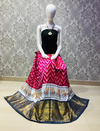 PLXHFSLG4V22BNDD01- Free Size Ikat Silk Lehenga