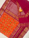 PGMRKBRS4D16FSCD18- Kanchi border Ikat silk saree