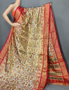 PUSNFTHS4D14NTDC08- Full tissue Ikat silk saree