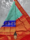 PSVHKBRS4S21FSCD13- Kanchi border Ikat silk saree