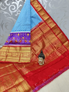 PSVHKBRS4S21FSCD14- Kanchi border Ikat silk saree