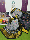 PSRGIDSS4S25BSDD14- Ikat silk saree