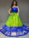 PGMRFSLG4O10SZDC43- Free Size Ikat Silk Lehenga