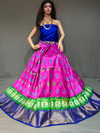 PGMRFSLG4O10SZDC45- Free Size Ikat Silk Lehenga