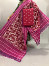 PSSIC2PS4O09ZFDC17- Double Ikat Cotton dupatta & Top