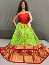 PSSIFSLG4O09SZCD07- Free Size Ikat Silk Lehenga