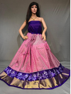 PSSIFSLG4O09SZCD19- Free Size Ikat Silk Lehenga