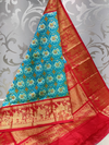 PSPHKBRS4O15FSDC01- Kanchi border Ikat silk saree