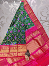 PSPHKBRS4O15FSDC06- Kanchi border Ikat silk saree