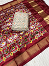 PSRRSDST4O31FSCD20- Ikat Silk dupatta with Ikat sico top