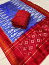 PSRRSDST4O31FSCD24- Ikat Silk dupatta with Ikat sico top