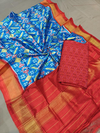 PGMRSDST4V05FSDD32- Ikat Silk dupatta with Ikat sico top