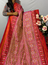 PKISIDSS4V01BECC37- Ikat silk saree