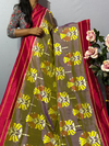 PKISIDSS4V03BXDC07- Ikat silk saree