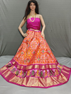 PSSIFSLG4V05SZCD02- Free Size Ikat Silk Lehenga