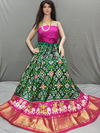 PSSIFSLG4V05SZCD07- Free Size Ikat Silk Lehenga