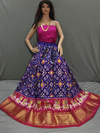 PSSIFSLG4V05SZCD09- Free Size Ikat Silk Lehenga