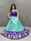 PSSIFSLG4V05SZCD15- Free Size Ikat Silk Lehenga