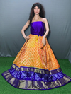 PSSIFSLG4V05SZCD19- Free Size Ikat Silk Lehenga