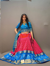 PSSIFSLG4V05SZCD29- Free Size Ikat Silk Lehenga