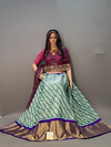 PSSIFSLG4V05SZCD31- Free Size Ikat Silk Lehenga