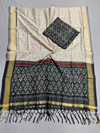 PSSISDST4V04ESCD46- Ikat sico dupatta with  sico top