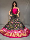 PSSIFSLG4V05SZCD51- Free Size Ikat Silk Lehenga