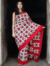 PSSIICTS4V05SBCC02- Double Ikat Teliya rumal cotton saree