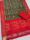 PPISSDST4V12FXCD02- Ikat Silk dupatta with Ikat sico top