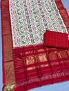 PPISSDST4V12FXCD08- Ikat Silk dupatta with Ikat sico top