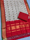 PPISSDST4V12FXCD11- Ikat Silk dupatta with Ikat sico top