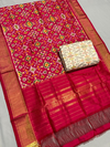 PPISSDST4V12FXCD17- Ikat Silk dupatta with Ikat sico top