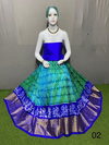 PSRGFSLG4V11SZCC06- Free Size Ikat Silk Lehenga